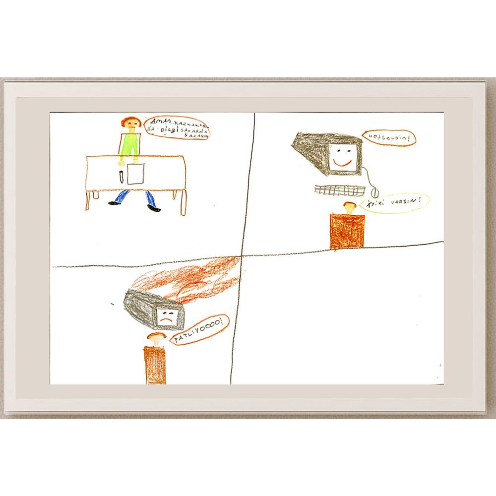 Burak Hacıyunuslar 29x21cm Orijinal Karikatür BOD06950
