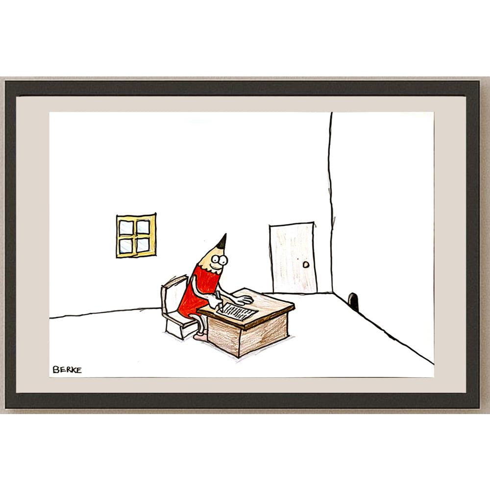 Berke Muratoğlu 29x21cm Orijinal Karikatür BOD06960