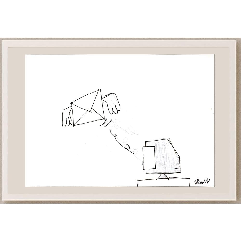 Hasan Var 29x21cm Orijinal Karikatür BOD06962