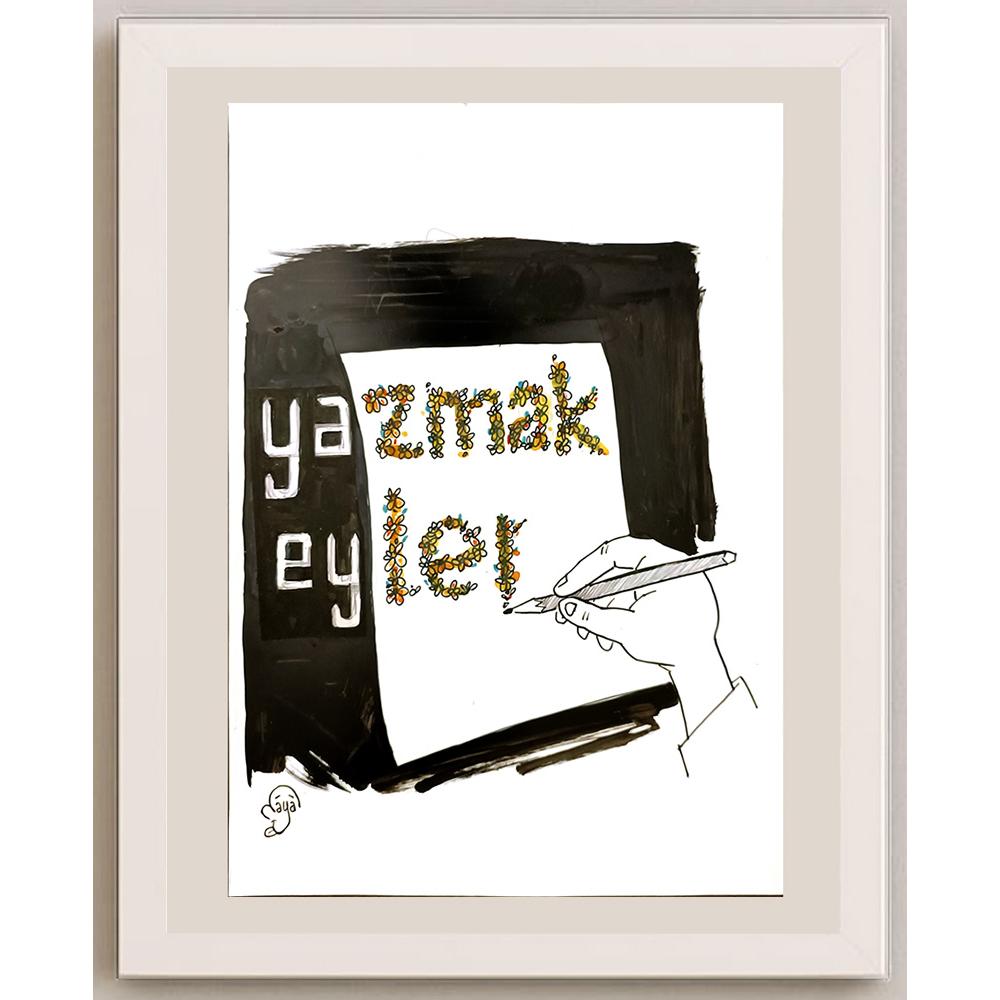 Maya Bora 29x21cm Orijinal Karikatür BOD06963