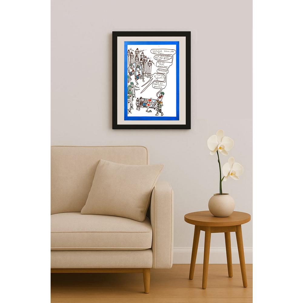İskender Yağız Bingöl 29x21cm Orijinal Karikatür BOD06966