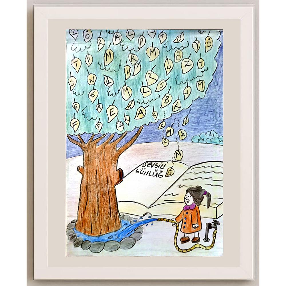 Öykü Dilekçi 35x25cm Orijinal Karikatür BOD06969