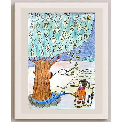 Öykü Dilekçi 35x25cm Orijinal Karikatür BOD06969