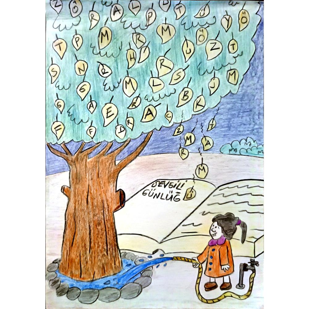 Öykü Dilekçi 35x25cm Orijinal Karikatür BOD06969