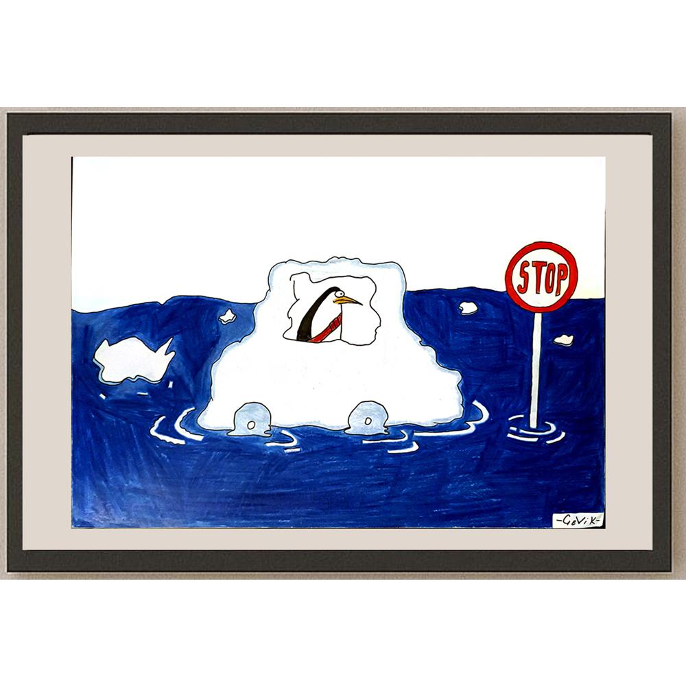 Çevik Basmacı 35x25cm Orijinal Karikatür BOD06972