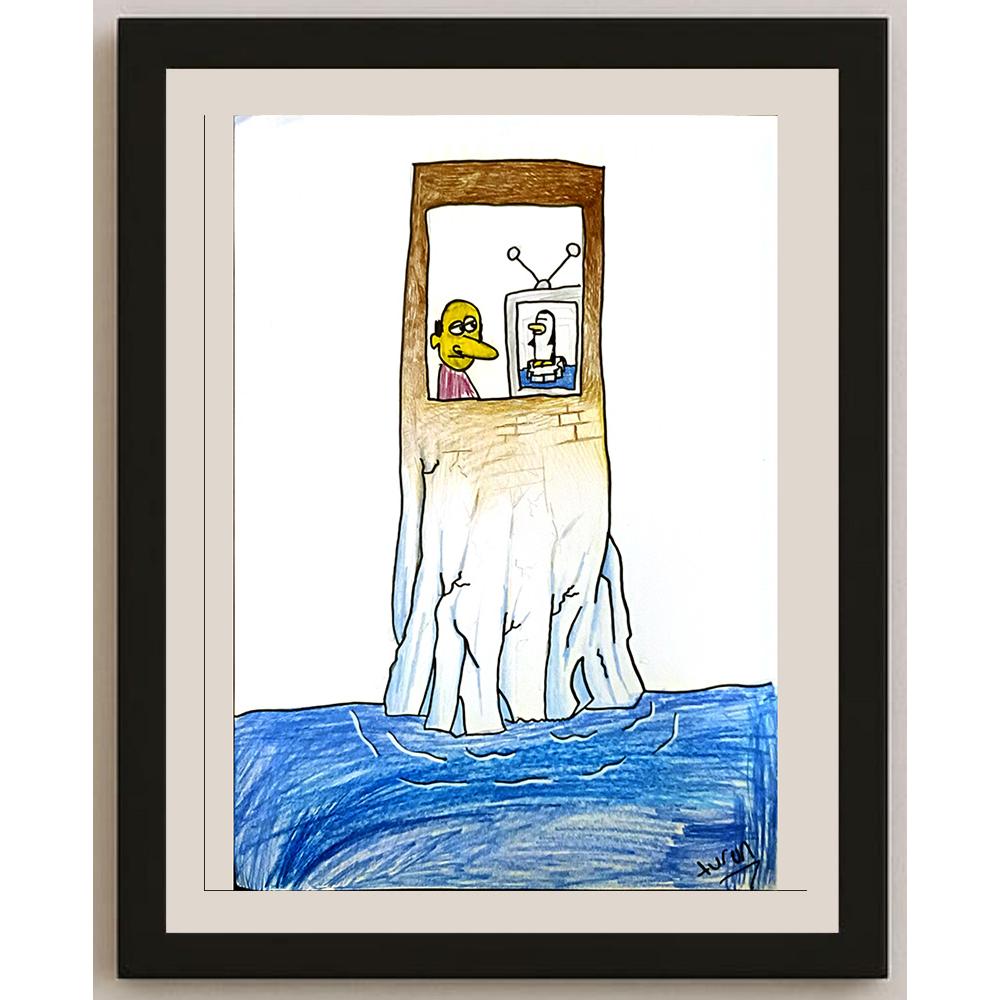 Turan Deniz Kutay 35x25cm Orijinal Karikatür BOD06973