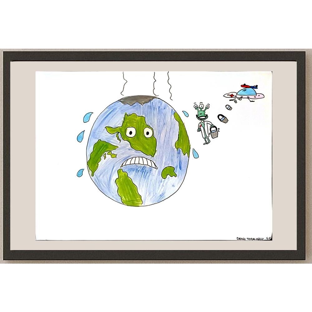 Deniz Topaloğlu 35x25cm Orijinal Karikatür BOD06975