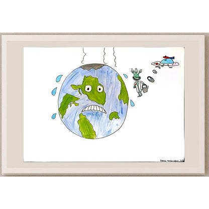 Deniz Topaloğlu 35x25cm Orijinal Karikatür BOD06975