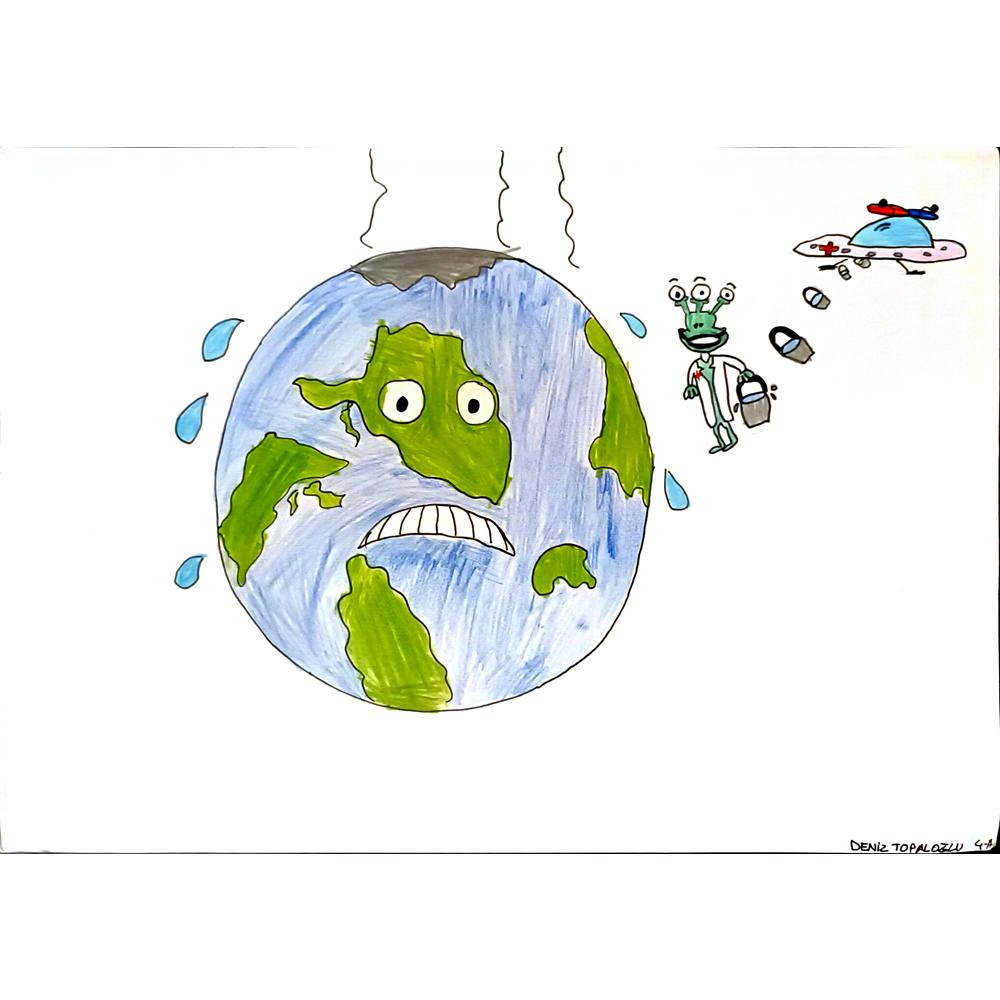 Deniz Topaloğlu 35x25cm Orijinal Karikatür BOD06975