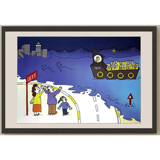 Özge Gençoğlu 29x21cm Orijinal Karikatür BOD06979