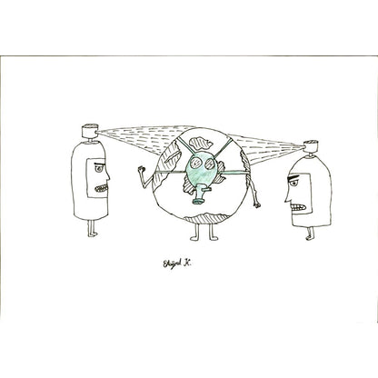 Ertuğrul Korkmaz 29x21cm Orijinal Karikatür BOD06982