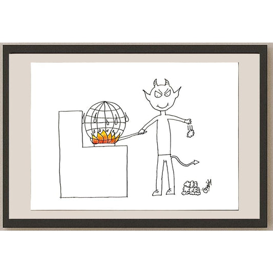 BiranÖzgür Sarıyer 29x21cm Orijinal Karikatür BOD06987