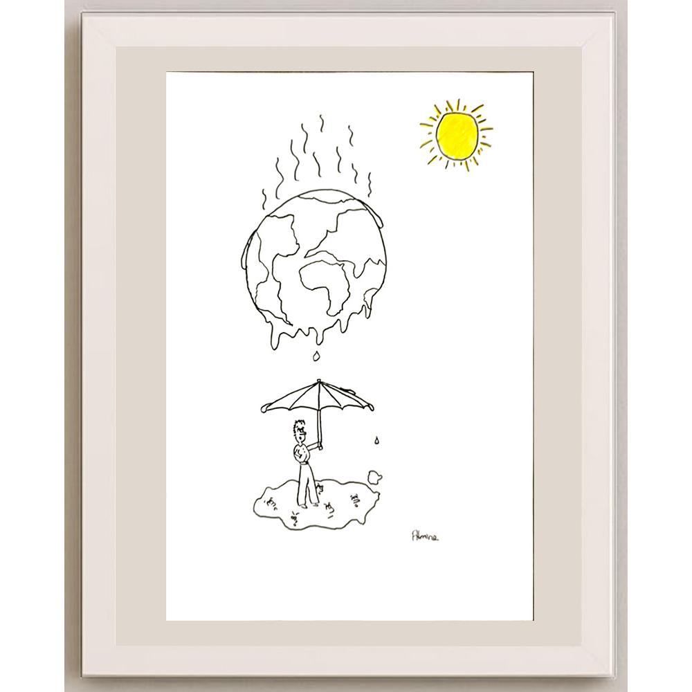 Almina Ecem Eskicindil 29x21cm Orijinal Karikatür BOD06992