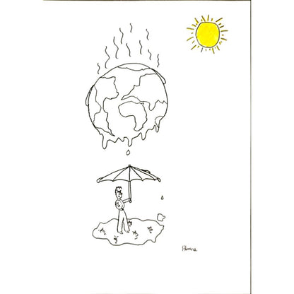 Almina Ecem Eskicindil 29x21cm Orijinal Karikatür BOD06992