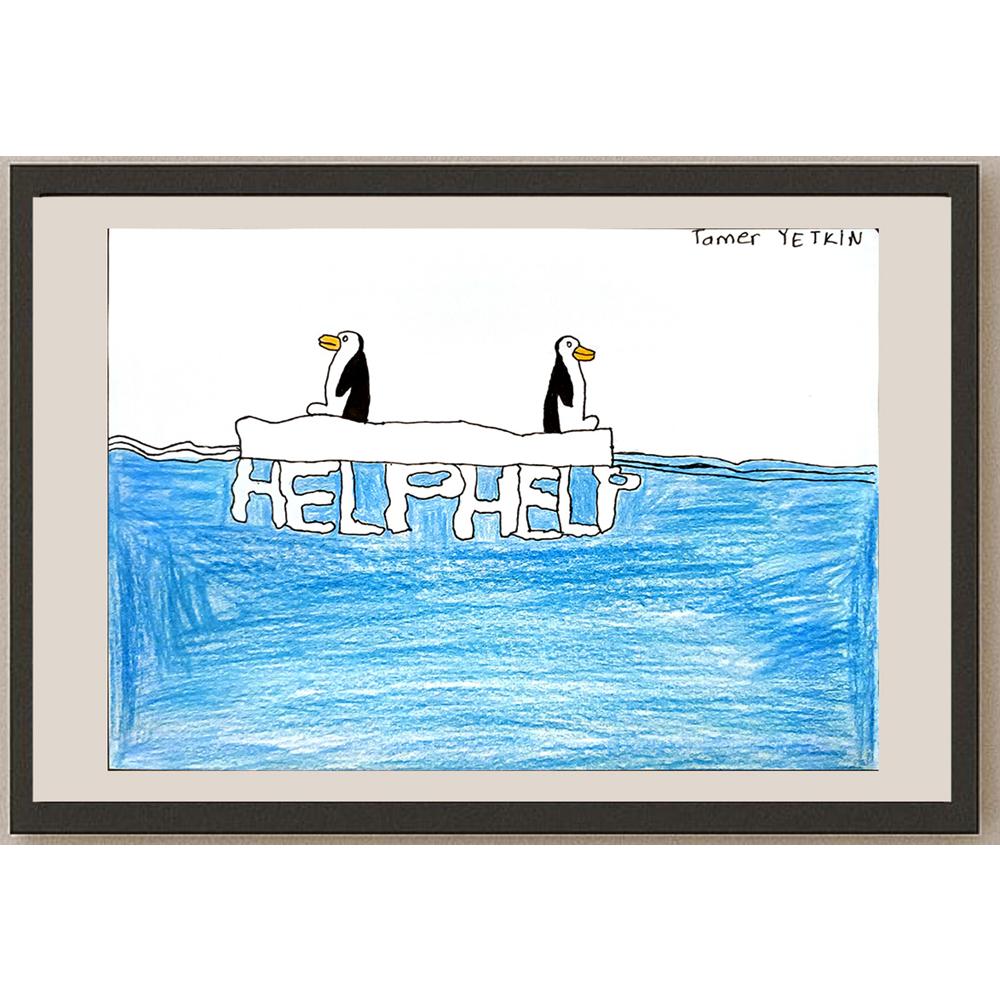 Tamer Yetkin 29x21cm Orijinal Karikatür BOD06995