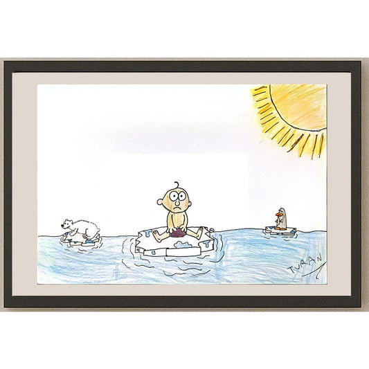 Turan Deniz Kutay 29x21cm Orijinal Karikatür BOD06999