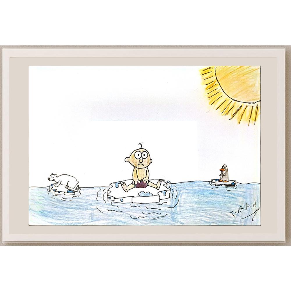 Turan Deniz Kutay 29x21cm Orijinal Karikatür BOD06999
