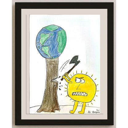 Ali Banyocu 29x21cm Orijinal Karikatür BOD07000