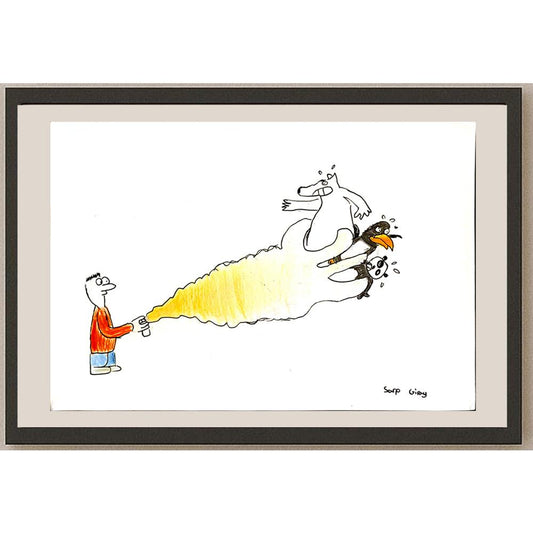 Sarp Giray 35x25cm Orijinal Karikatür BOD07004