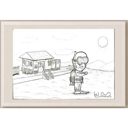 Utku Mustafa Sönmez 29x21cm Orijinal Karikatür BOD07008