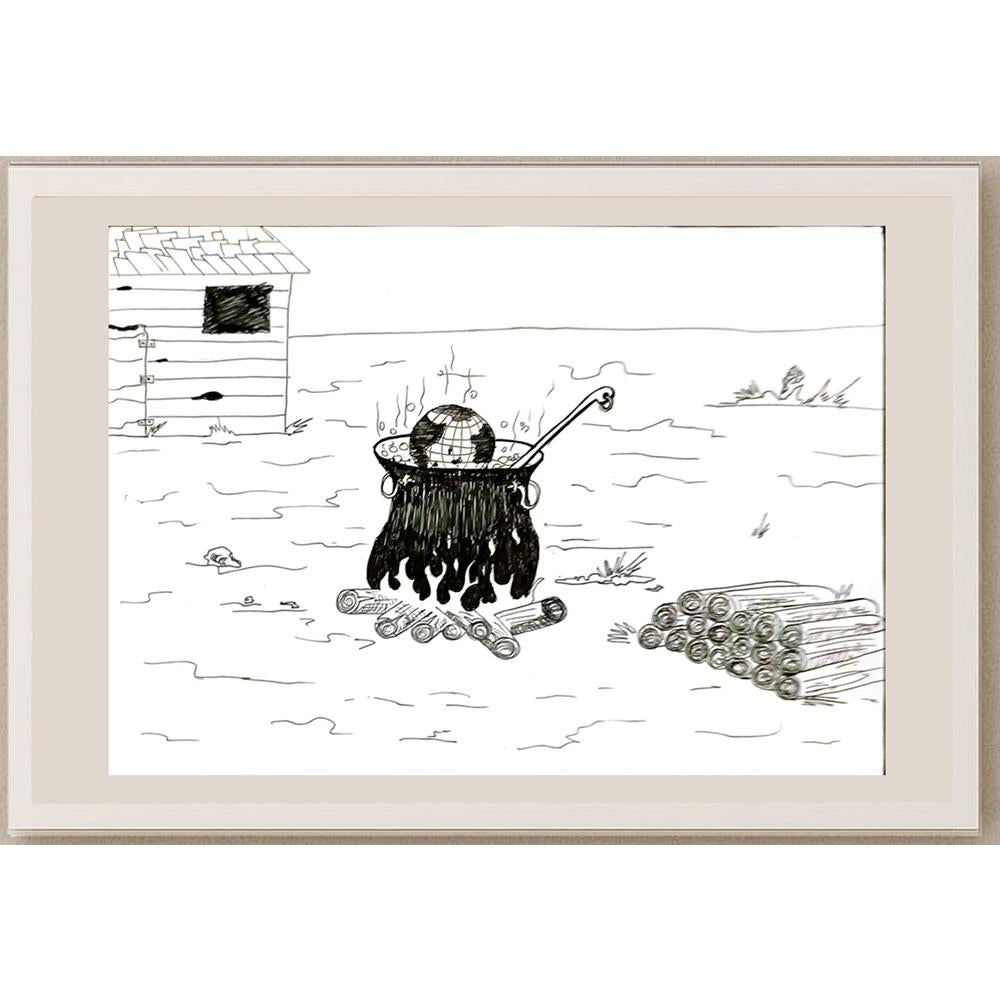 Necati ArdaŞenlik 29x21cm Orijinal Karikatür BOD07012
