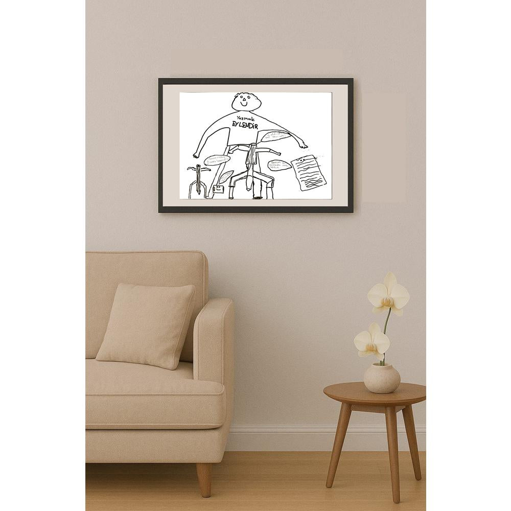 Fırat Berkan Koyuncu 29x21cm Orijinal Karikatür BOD07024