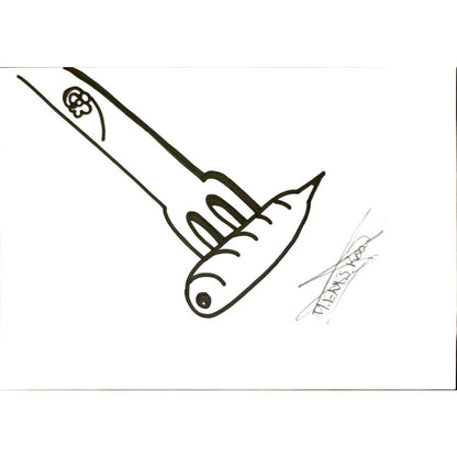 Enes Koz 29x21cm Orijinal Karikatür BOD07049