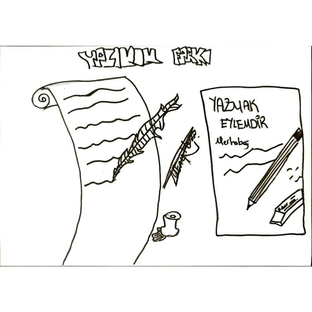 Enes Koz 29x21cm Orijinal Karikatür BOD07050