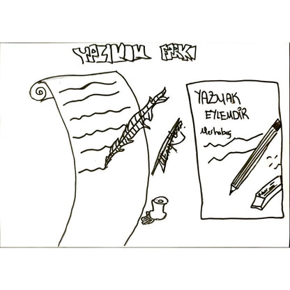 Enes Koz 29x21cm Orijinal Karikatür BOD07050