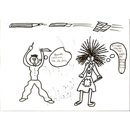 Selen Ok 29x21cm Orijinal Karikatür BOD07054