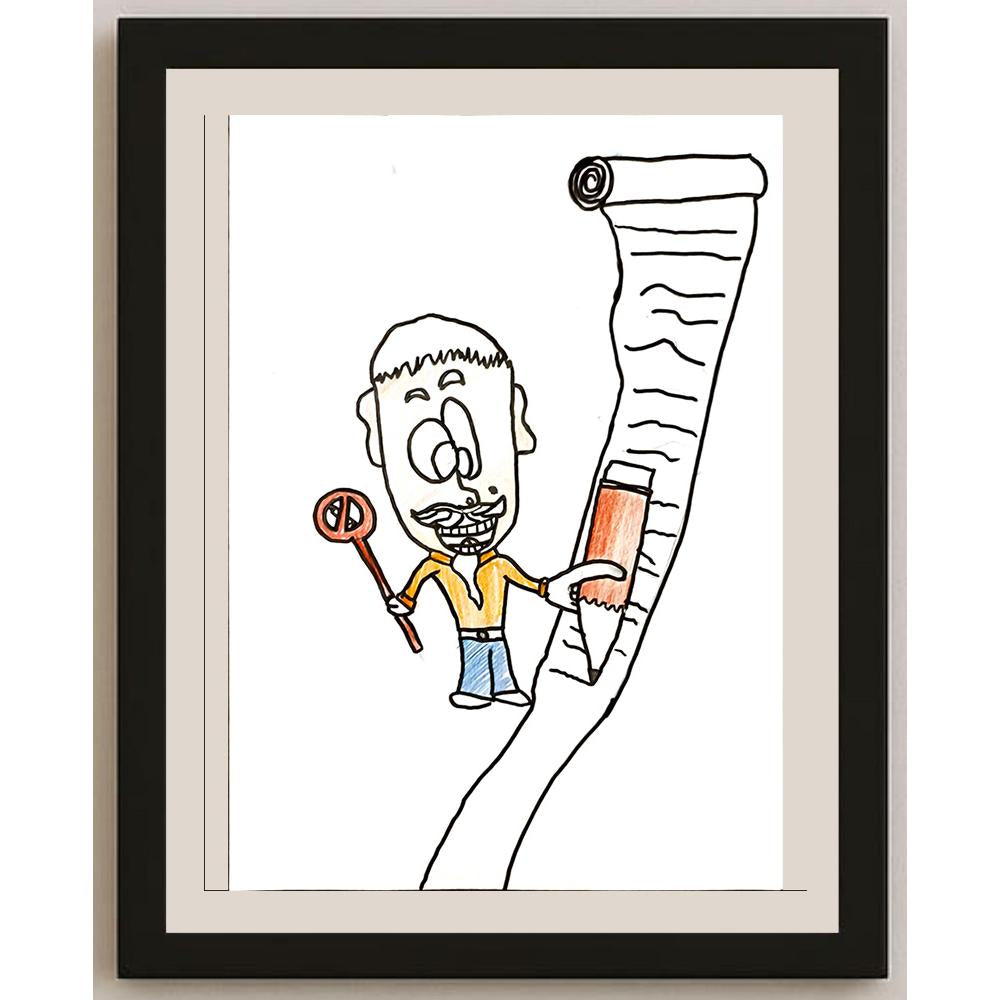 Onatkan Karaabatak 29x21cm Orijinal Karikatür BOD07057