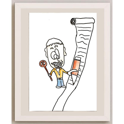Onatkan Karaabatak 29x21cm Orijinal Karikatür BOD07057