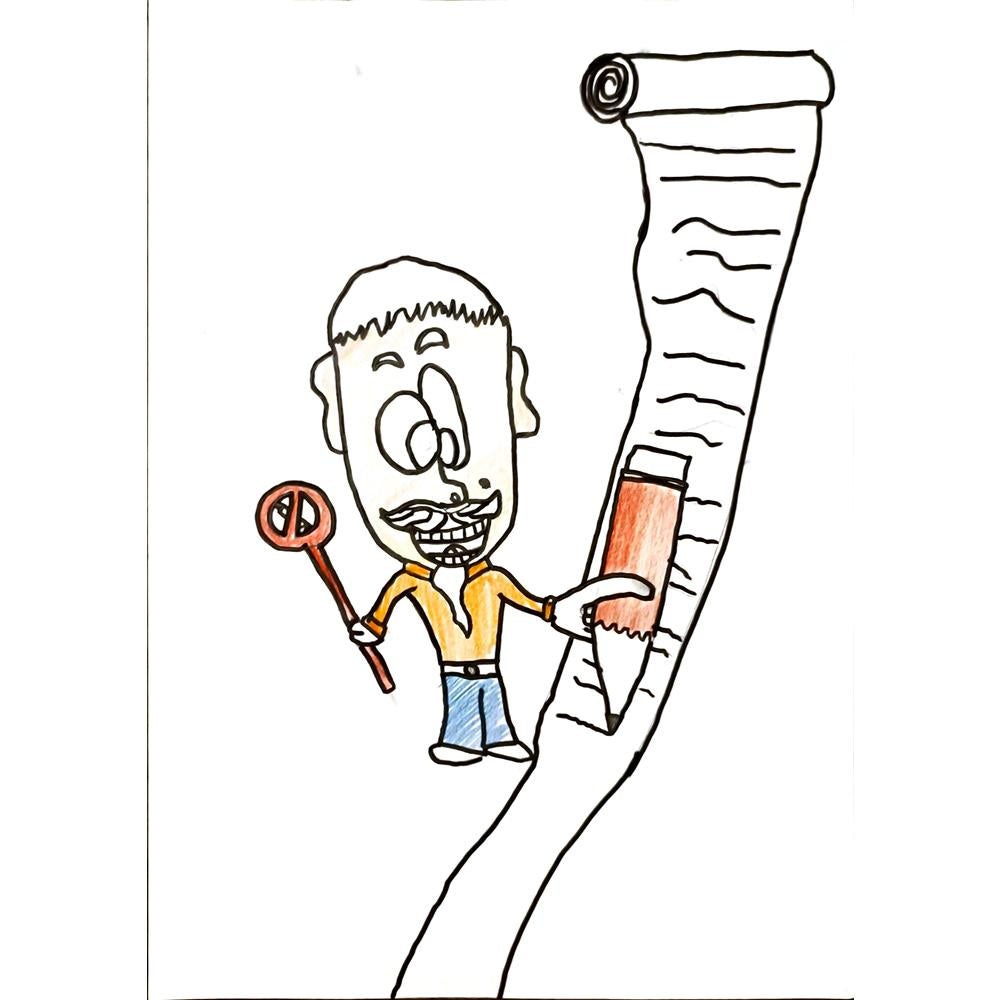 Onatkan Karaabatak 29x21cm Orijinal Karikatür BOD07057
