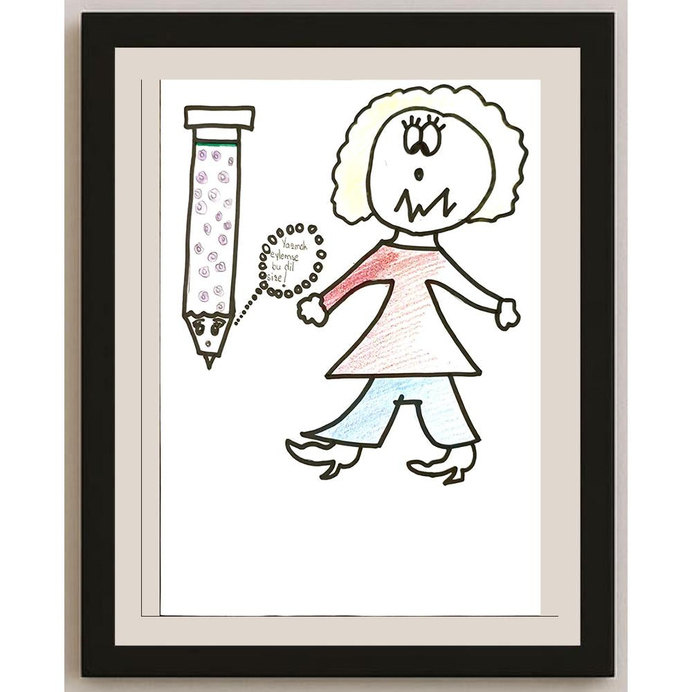 İrem Yavan 29x21cm Orijinal Karikatür BOD07058