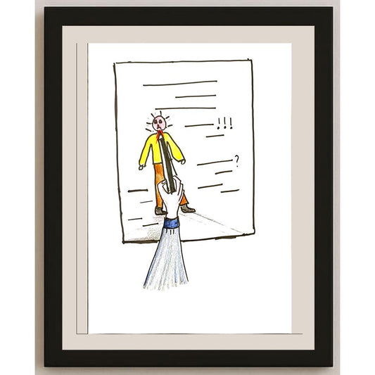 Onur Göker 29x21cm Orijinal Karikatür BOD07060