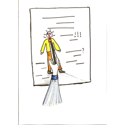 Onur Göker 29x21cm Orijinal Karikatür BOD07060