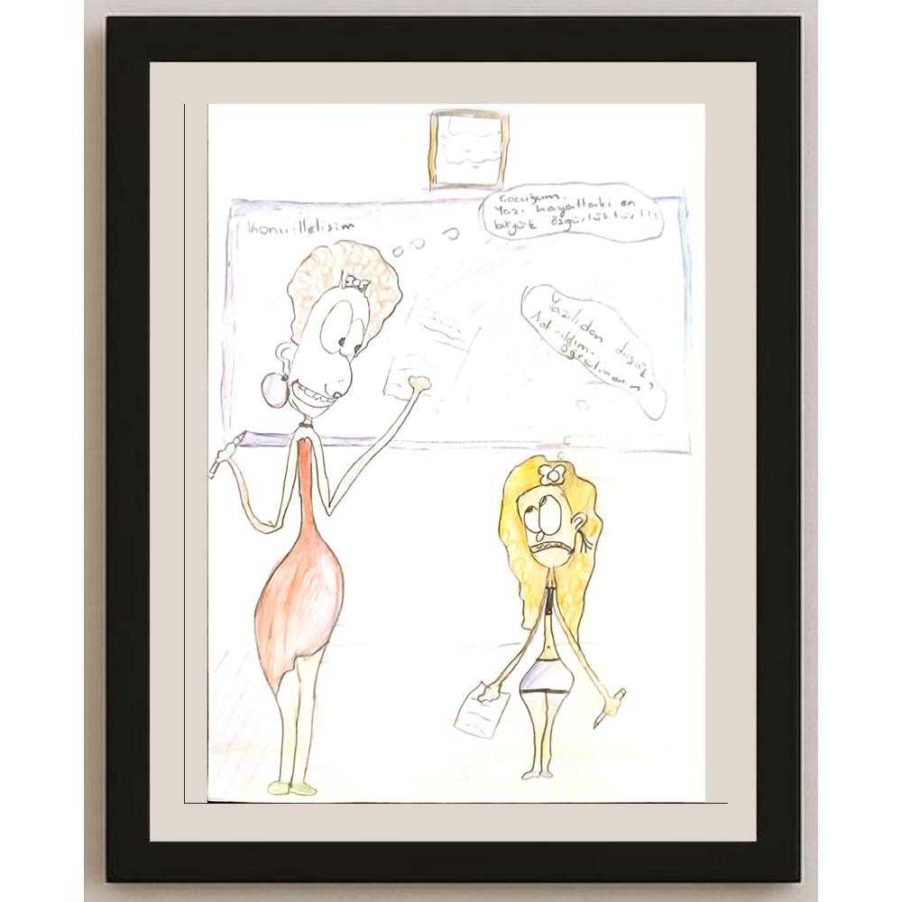 Zeynep Gamze Zengin 29x21cm Orijinal Karikatür BOD07062