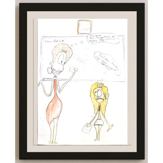 Zeynep Gamze Zengin 29x21cm Orijinal Karikatür BOD07062