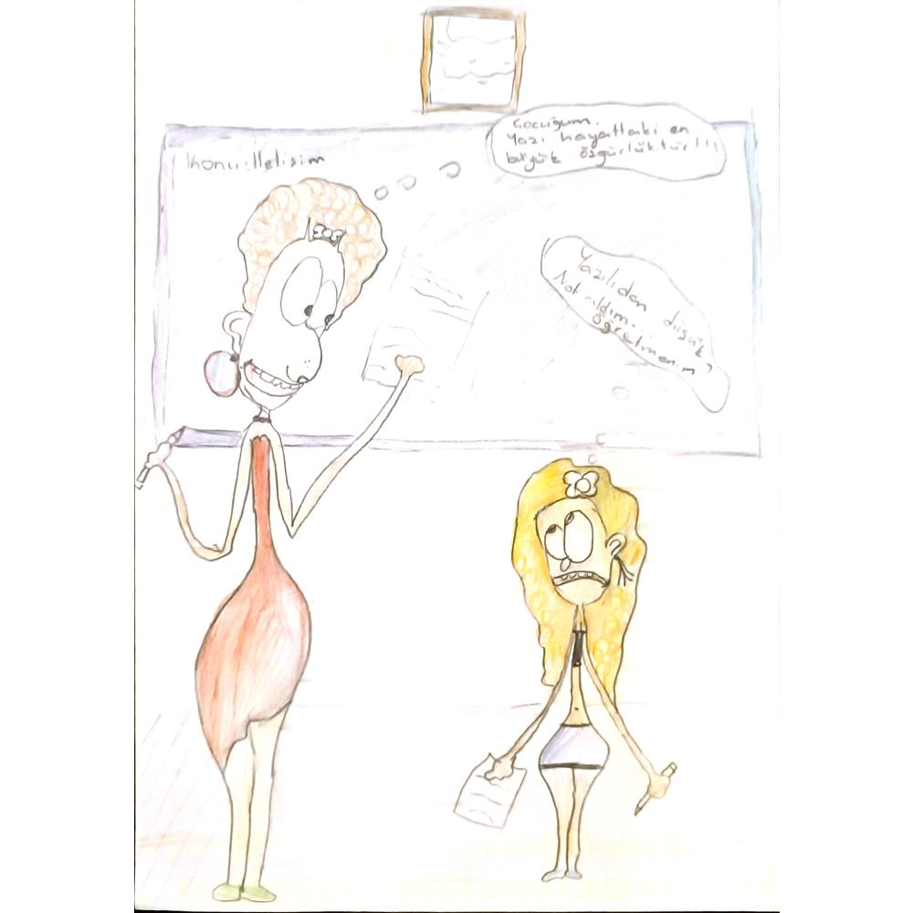 Zeynep Gamze Zengin 29x21cm Orijinal Karikatür BOD07062