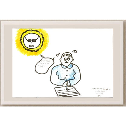 Kenzu Berk Yanar 29x21cm Orijinal Karikatür BOD07064