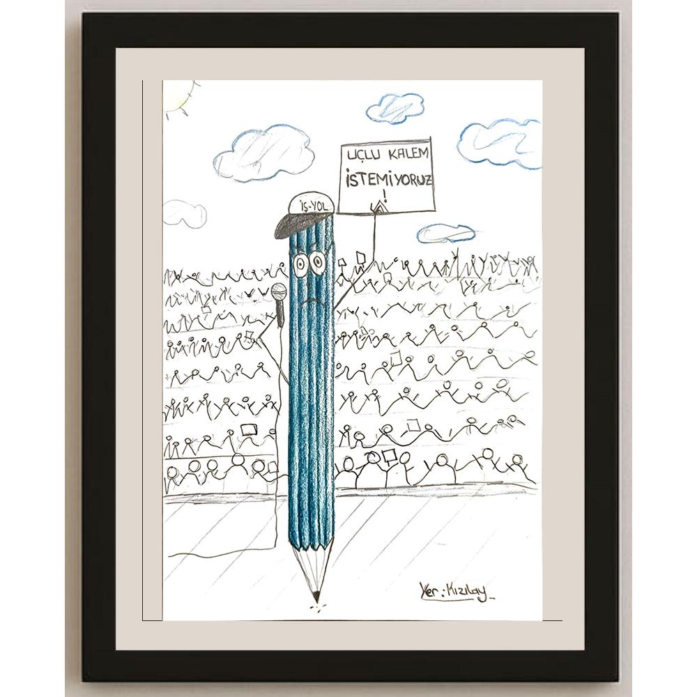 GökberkÇağlayan 29x21cm Orijinal Karikatür BOD07066