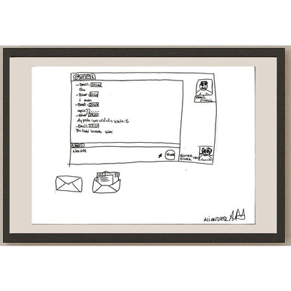 Ali Ander 43x30cm Orijinal Karikatür BOD07076