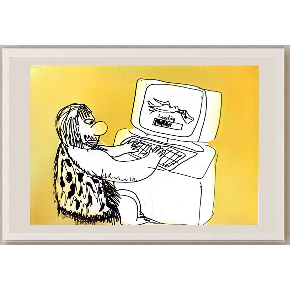 TunahanŞişek 43x30cm Orijinal Karikatür BOD07079