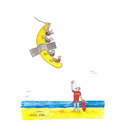 Mihai Gabriel Boboc Banana Kişiye Özel Sertifikalı Sınırlı Fine Art Karikatür Baskı CAD00001