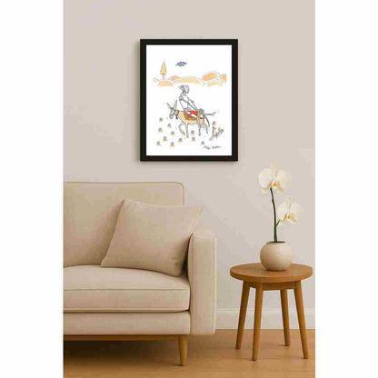 Mihai Gabriel Boboc HodjA.I. Kişiye Özel Sertifikalı Sınırlı Fine Art Karikatür Baskı CAD00004