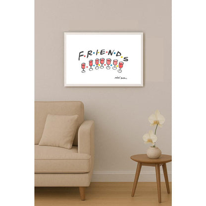 Mihai Gabriel Boboc Friends Kişiye Özel Sertifikalı Sınırlı Fine Art Karikatür Baskı CAD00007