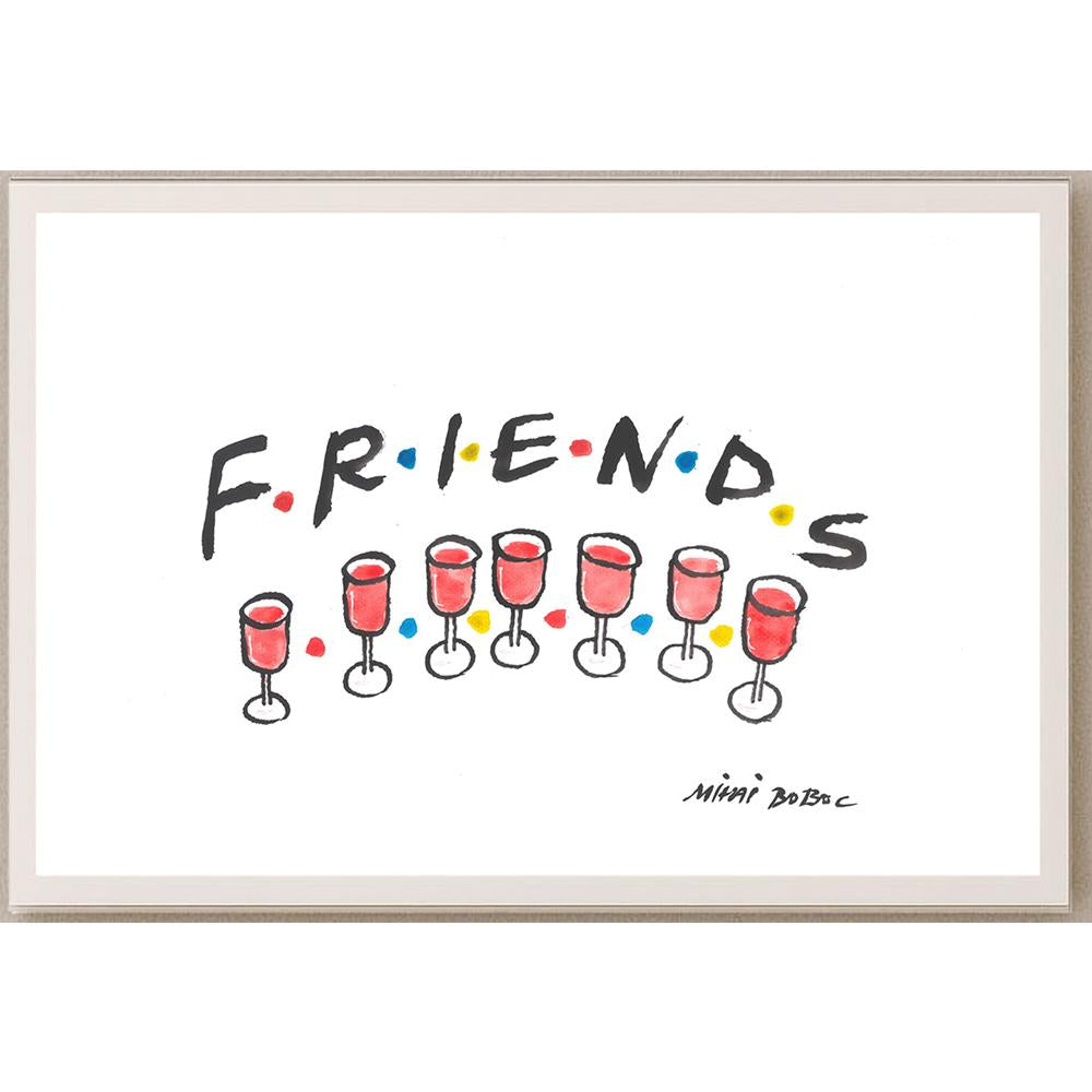 Mihai Gabriel Boboc Friends Kişiye Özel Sertifikalı Sınırlı Fine Art Karikatür Baskı CAD00007