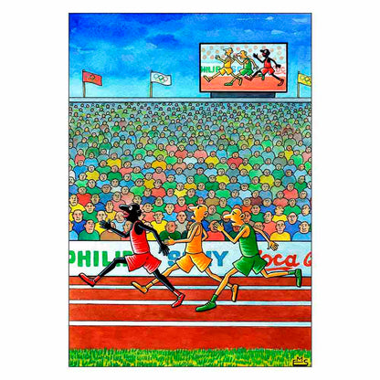 Eshonkulov Maxmudjon Life in Sport Kişiye Özel Sertifikalı Sınırlı Fine Art Karikatür Baskı CAD00012
