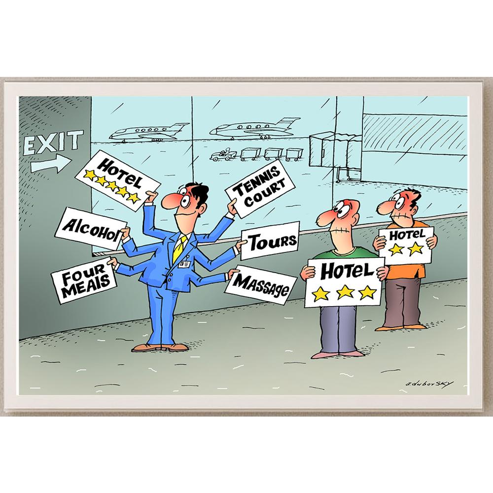 Olexander Dubovskyi All Inclusive Kişiye Özel Sertifikalı Sınırlı Fine Art Karikatür Baskı CAD00018