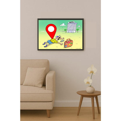 Olexander Dubovskyi Determine Location Kişiye Özel Sertifikalı Sınırlı Fine Art Karikatür Baskı CAD00019